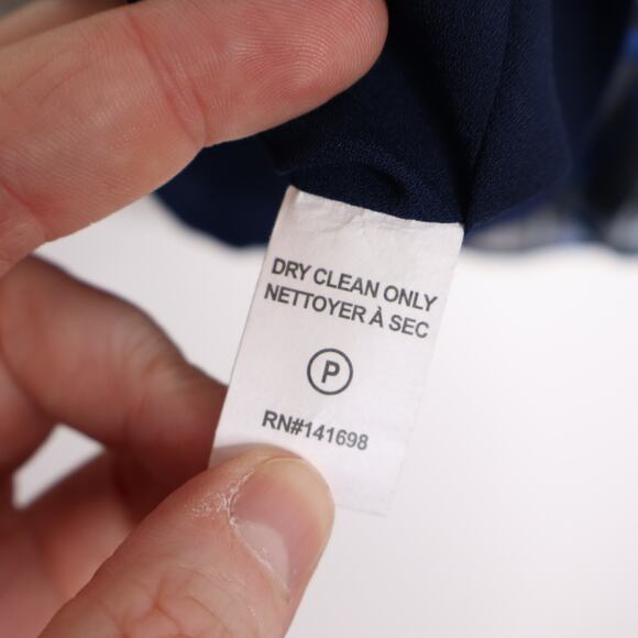 RAMY BROOK Allymay Sleeveless Silk Top Leopard Animal Print Navy Blue Women's L - Picture 14 of 15